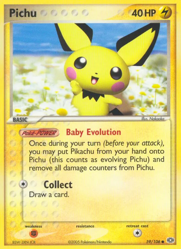 2005 Emerald Pichu Common #059/106 Common card image