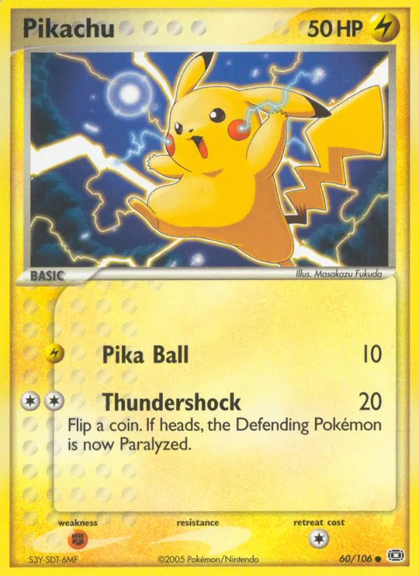2005 Emerald Pikachu Common #060/106 Common card image