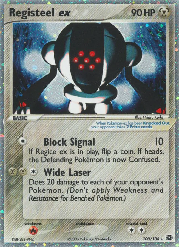 2005 Emerald Registeel ex Rare Holo EX #100/106 Rare Holo EX card image