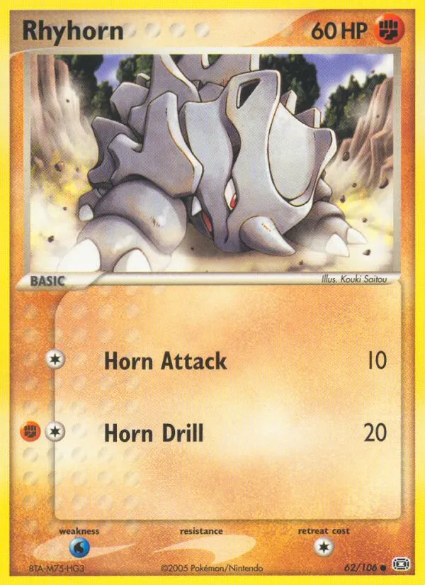 2005 Emerald Rhyhorn Common #062/106 Common card image