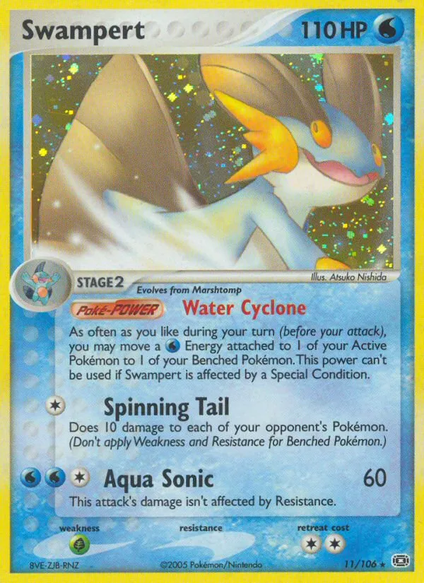 2005 Emerald Swampert Rare Holo #011/106 Rare Holo card image