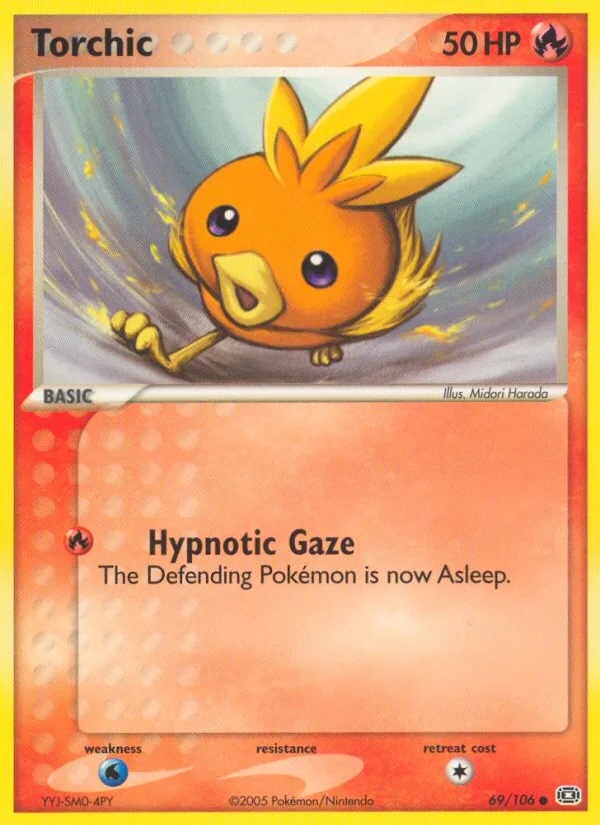 2005 Emerald Torchic Common #069/106 Common card image