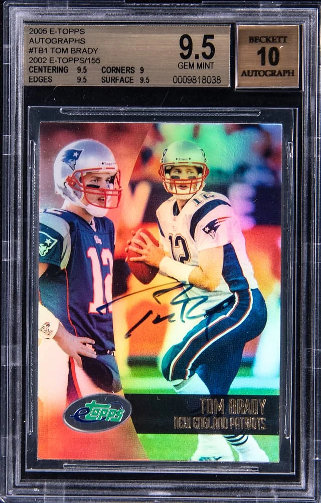 2005 eTopps Autographs Tom Brady #TB1 card image