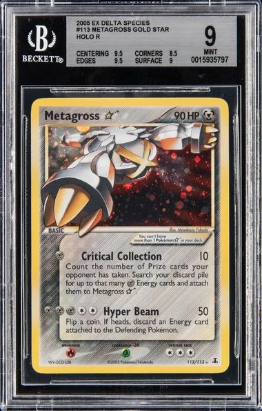 2005 Ex Pokemon Delta Species Metagross Gold Star #113 card image