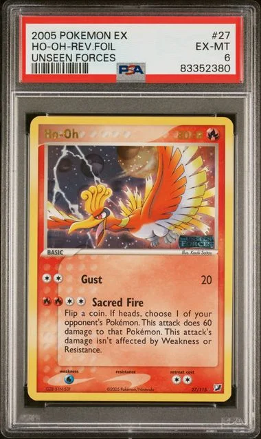 2005 EX Unseen Forces Ho-Oh-Reverse #27 card image