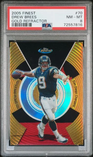 2005 Finest Drew Brees Gold Refractor #70 card image