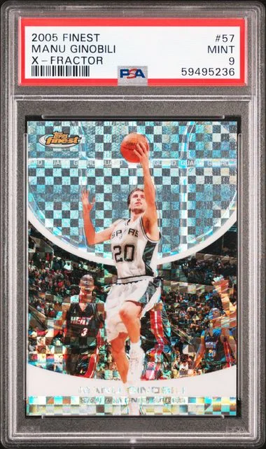 2005 Finest Manu Ginobili Red Refractor #57 card image