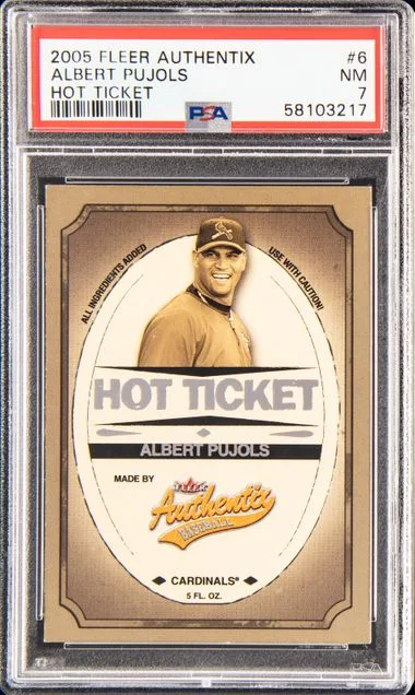 2005 Fleer Authentix Albert Pujols Hot Ticket #6 card image