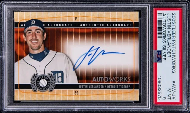 2005 Fleer Patchworks Justin Verlander Autoworks Silver #AW-JV card image