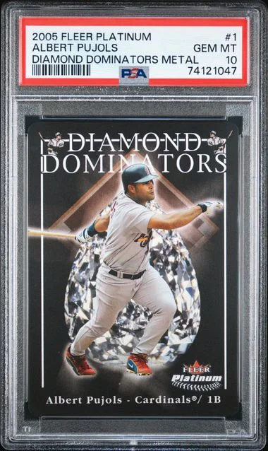 2005 Fleer Platinum Albert Pujols Diamond Dominators Metal #1 card image