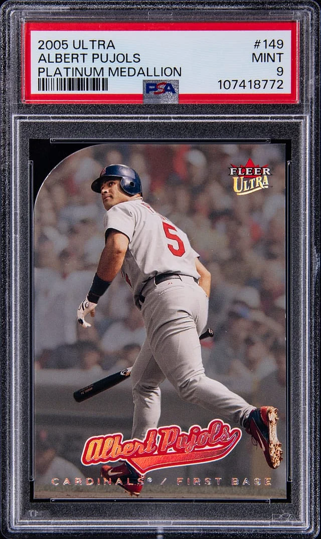 2005 Fleer Ultra Albert Pujols Platinum Medallion #149 card image