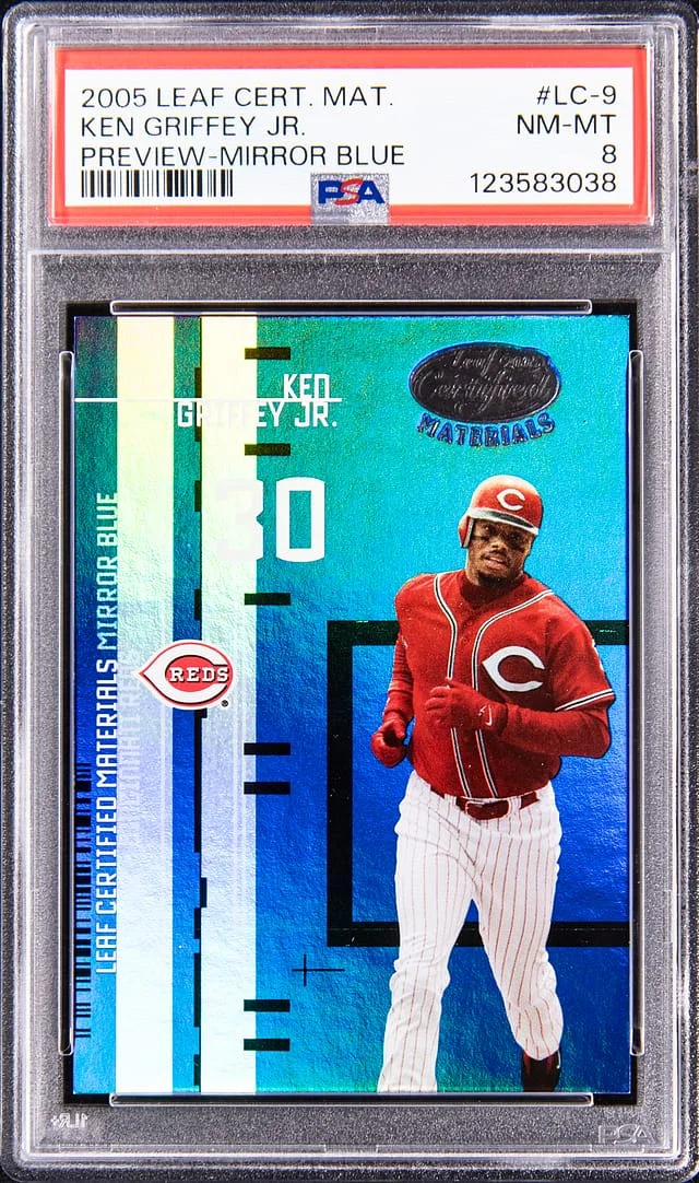 2005 Leaf Certified Ken Griffey Jr. Material Preview Mirror Red #LC-9 card image