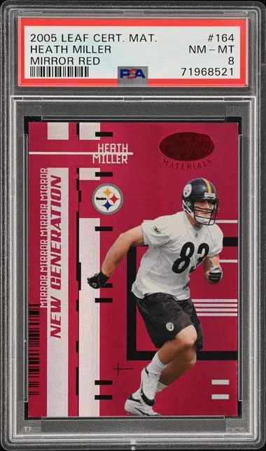 2005 Leaf Certified Materials Heath Miller Mirror Red #164 card image