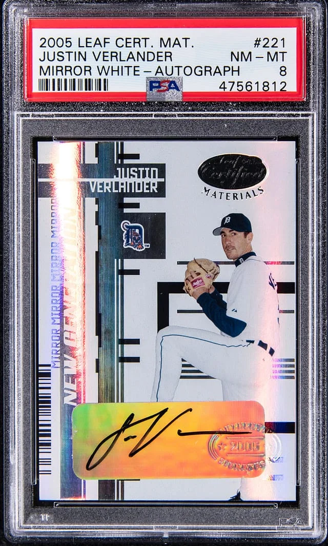 2005 Leaf Certified Materials Justin Verlander Mirror Emerald #221 card image