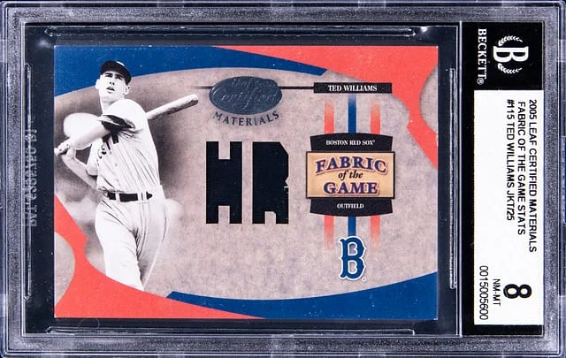 2005 Leaf Certified Materials Ted Williams Fabric Of The Game Stats #FG-115 card image