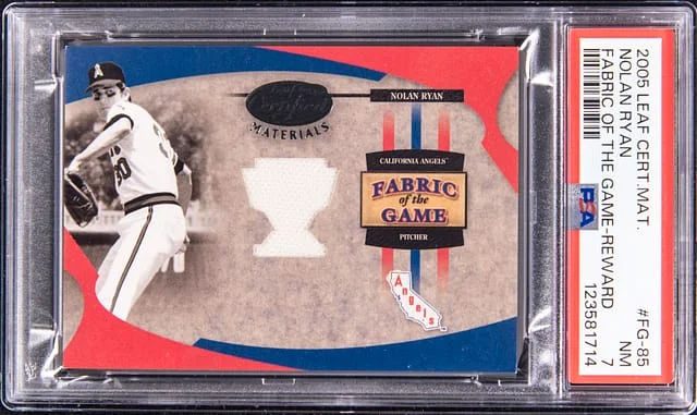 2005 Leaf Certified Nolan Ryan Material Fabric of the Game Reward #FG-85 card image