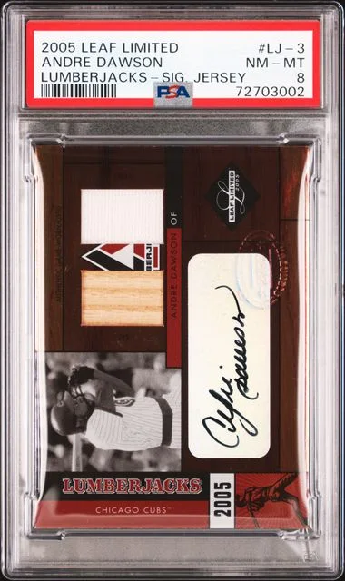 2005 Leaf Limited Andre Dawson Lumberjacks Signature Jersey #LJ-3 card image
