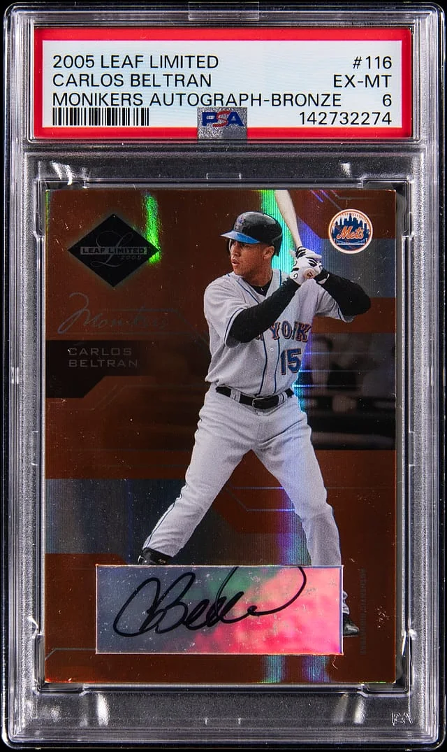 2005 Leaf Limited Carlos Beltran Monikers Autograph Bronze #116 card image