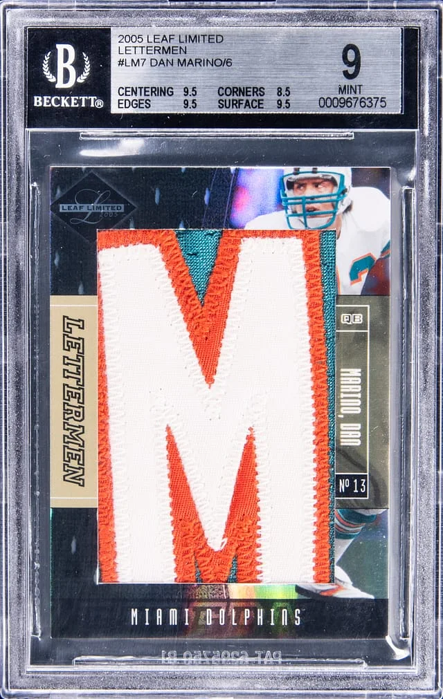 2005 Leaf Limited Dan Marino Letterman #LM7 card image