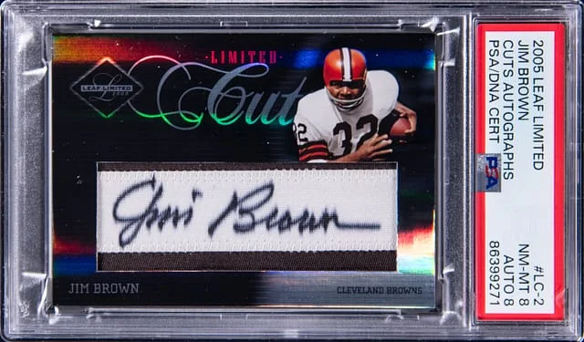 2005 Leaf Limited Jim Brown Cuts Autographs #LC-2 card image