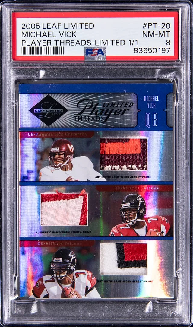 2005 Leaf Limited Michael Vick Player Threads #PT-20 card image