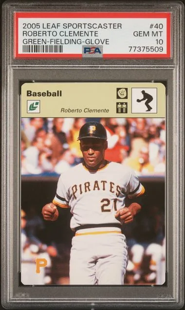 2005 Leaf Roberto Clemente Sportscaster Green-Fielding-Glove #40 card image
