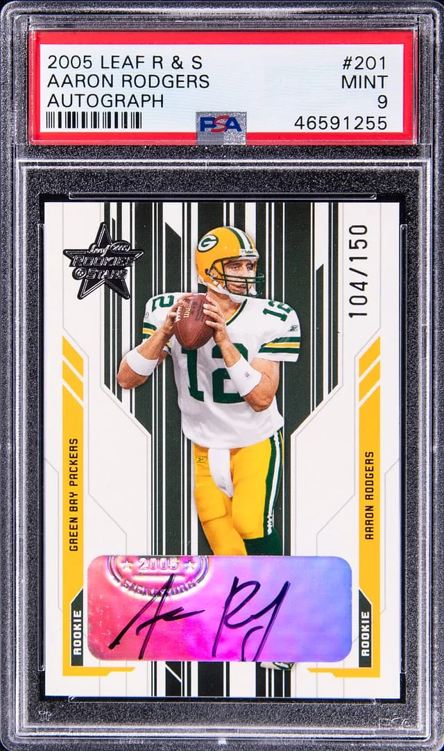 2005 Leaf Rookies & Stars Aaron Rodgers Autograph #201 card image