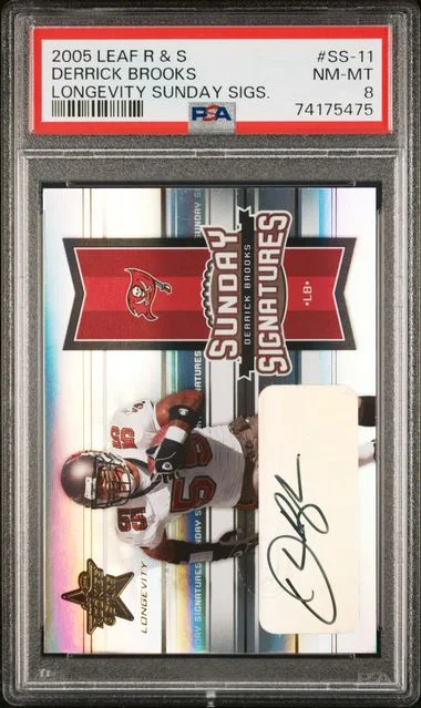 2005 Leaf Rookies & Stars Derrick Brooks Longevity Sunday Signatures #SS-11 card image