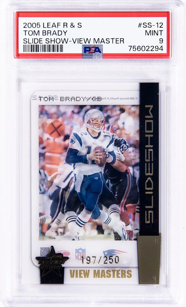 2005 Leaf Rookies & Stars Tom Brady Slide Show View Master #SS-12 card image