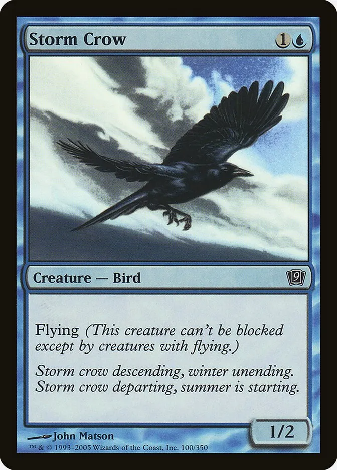 2005 Ninth Edition Storm Crow common #100★ common card image