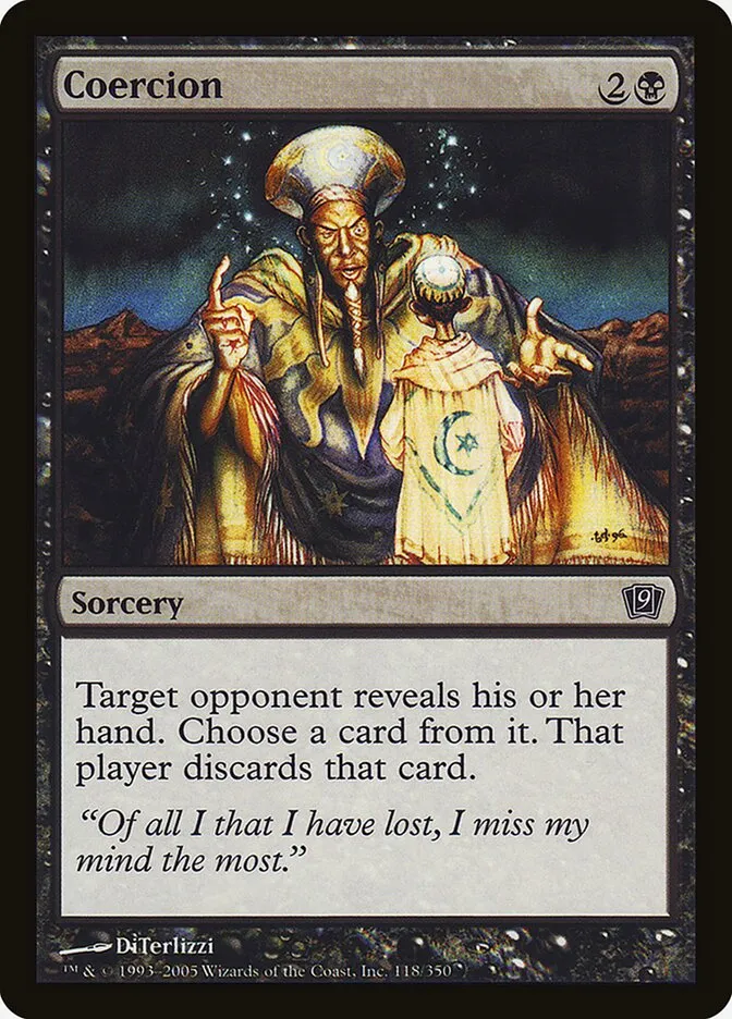 2005 Ninth Edition Coercion #118★ common card image