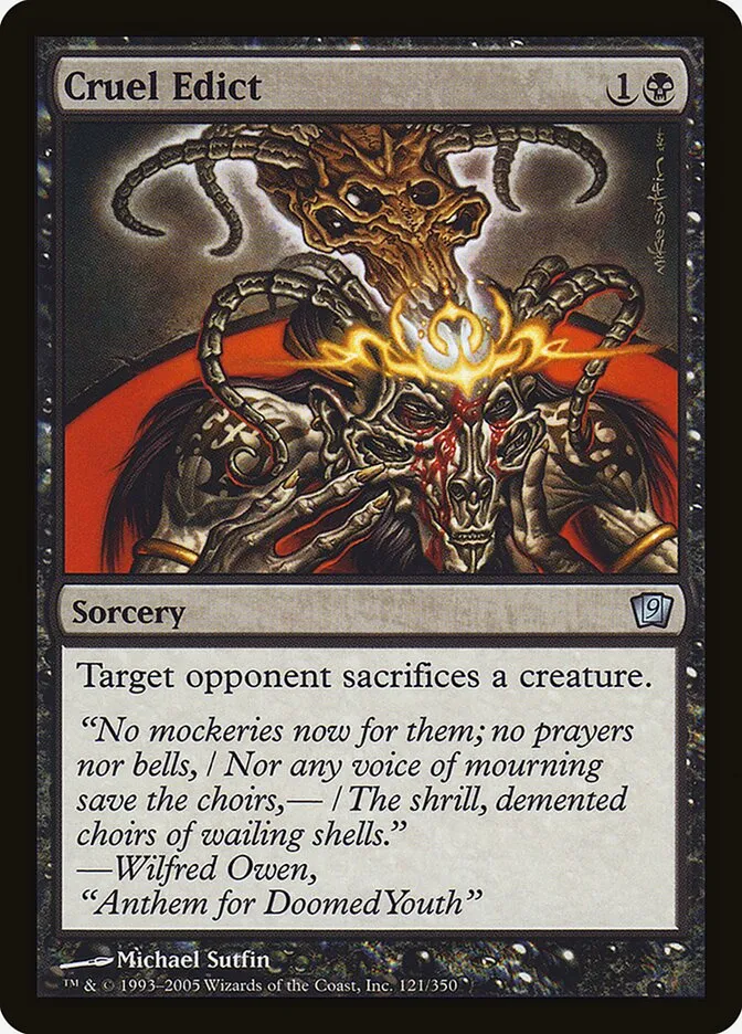 2005 Ninth Edition Cruel Edict #121★ uncommon card image