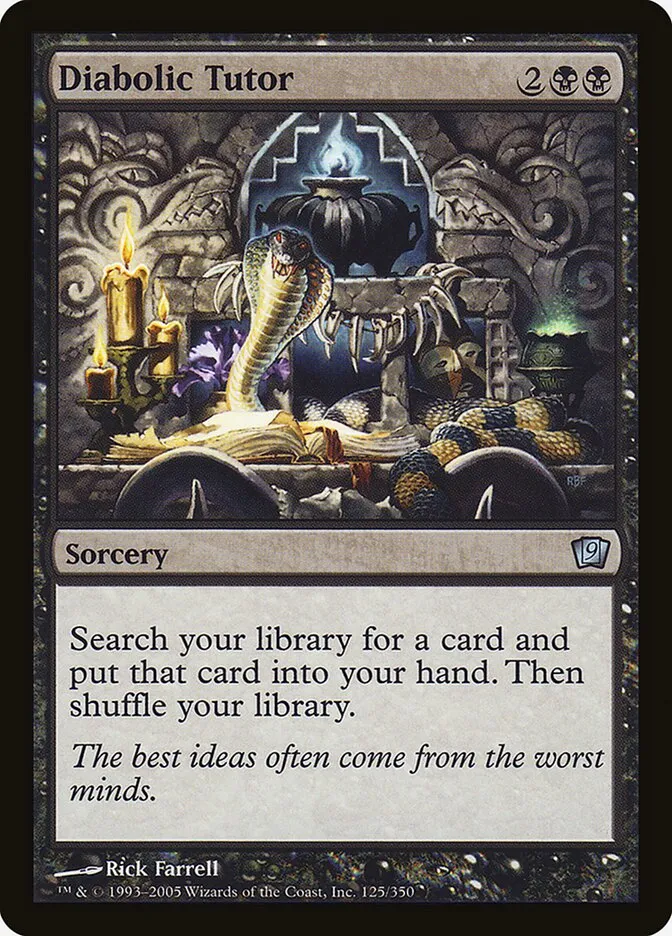 2005 Ninth Edition Diabolic Tutor #125★ uncommon card image