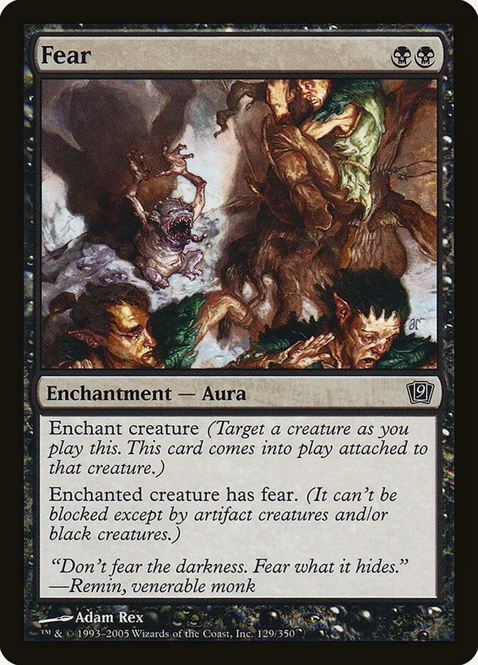 2005 Ninth Edition Fear #129★ common card image