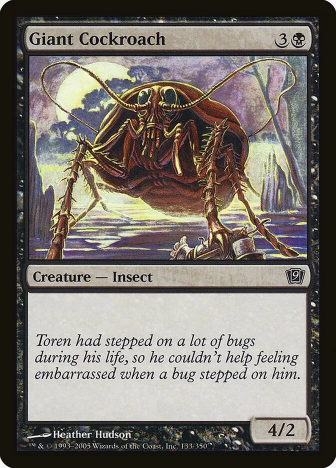 2005 Ninth Edition Giant Cockroach #133★ common card image