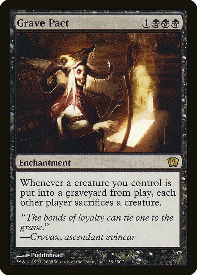 2005 Ninth Edition Grave Pact #135★ rare card image