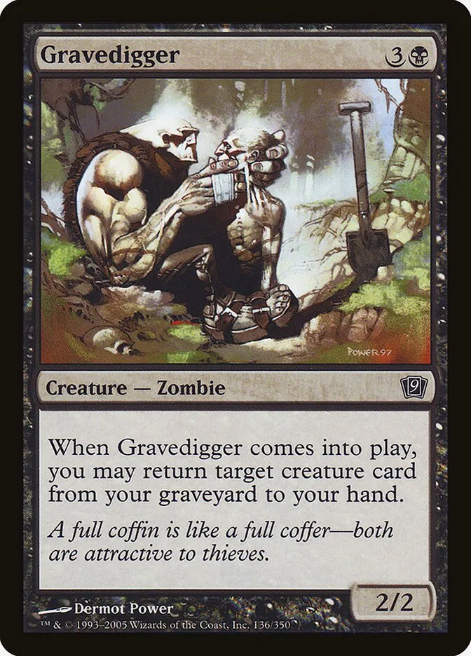 2005 Ninth Edition Gravedigger #136★ common card image