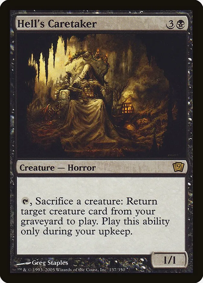2005 Ninth Edition Hell's Caretaker #137★ rare card image
