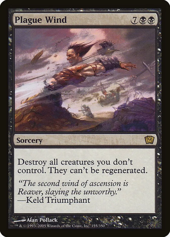 2005 Ninth Edition Plague Wind #155★ rare card image