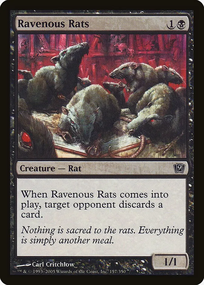 2005 Ninth Edition Ravenous Rats #157★ common card image