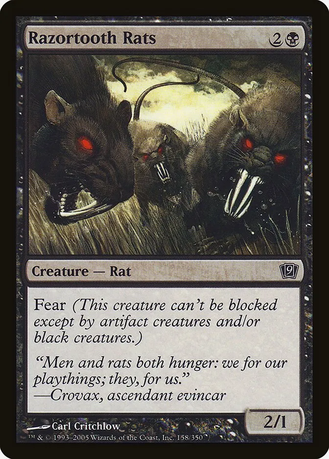 2005 Ninth Edition Razortooth Rats #158★ common card image