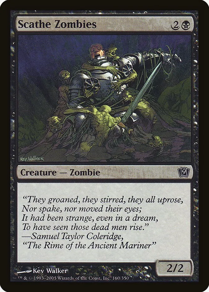 2005 Ninth Edition Scathe Zombies #160★ common card image