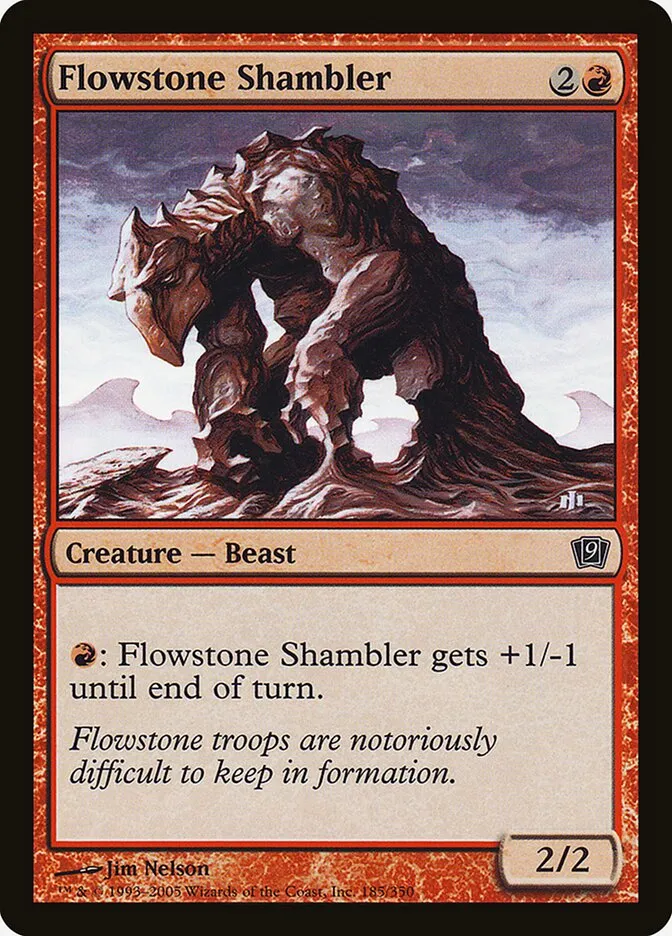 2005 Ninth Edition Flowstone Shambler #185★ common card image