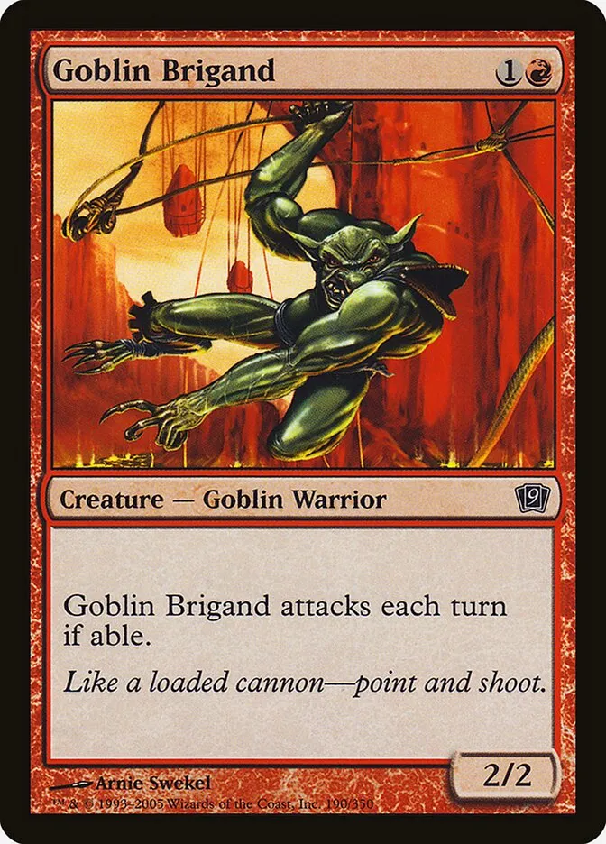 2005 Ninth Edition Goblin Brigand #190★ common card image