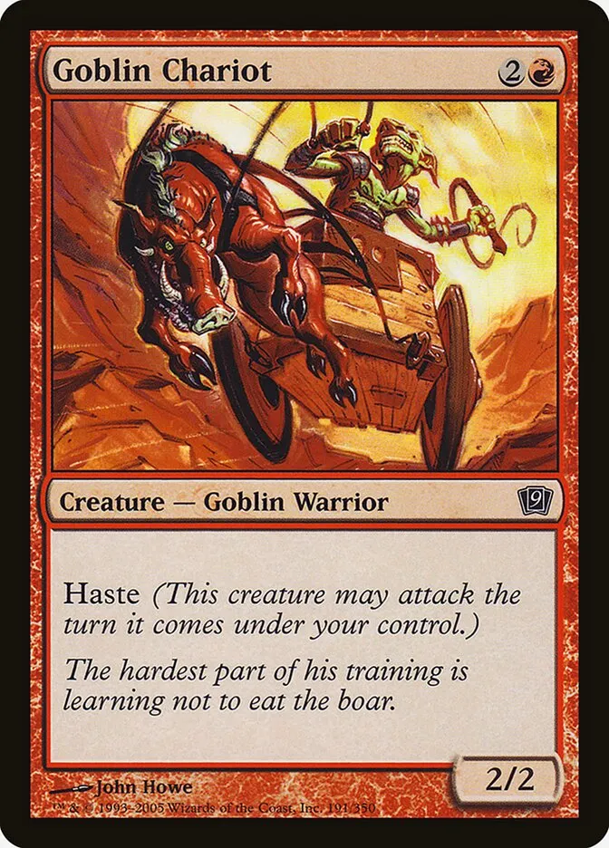 2005 Ninth Edition Goblin Chariot #191★ common card image