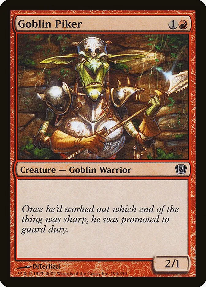 2005 Ninth Edition Goblin Piker #194★ common card image
