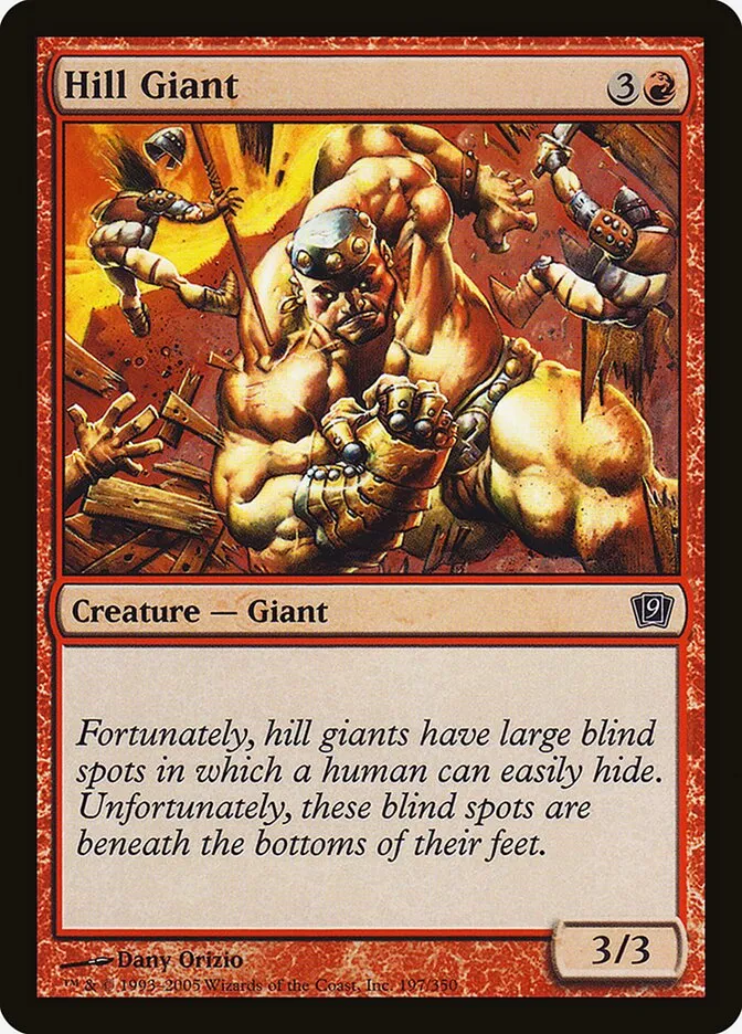 2005 Ninth Edition Hill Giant #197★ common card image