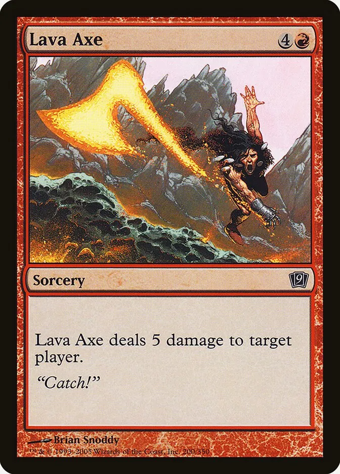 2005 Ninth Edition Lava Axe #200★ common card image