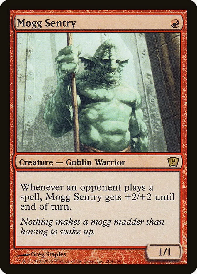 2005 Ninth Edition Mogg Sentry #204★ rare card image