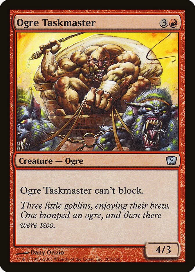 2005 Ninth Edition Ogre Taskmaster #205★ uncommon card image